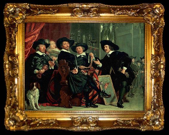 framed  Bartholomeus van der Helst Governors of the archers